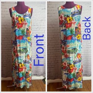 C. A. Sport magic silk California road-trip maxi dress size medium